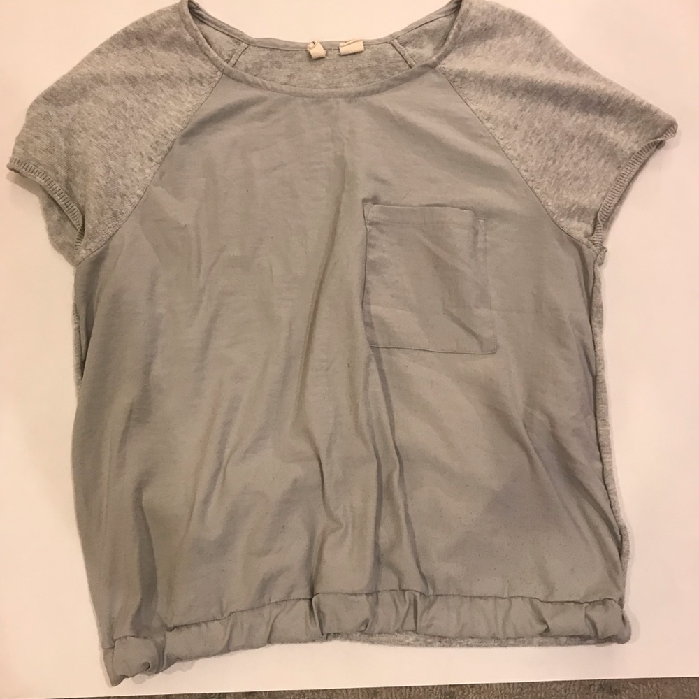 Gray shirtsleeve top - Anthropologie
